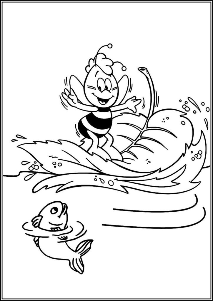 Willy And A Fish Coloring - TotalColoring.Com