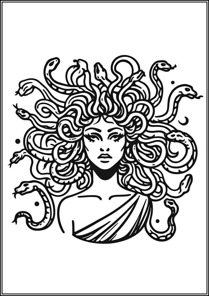 Wonderful Medusa Coloring - TotalColoring.Com