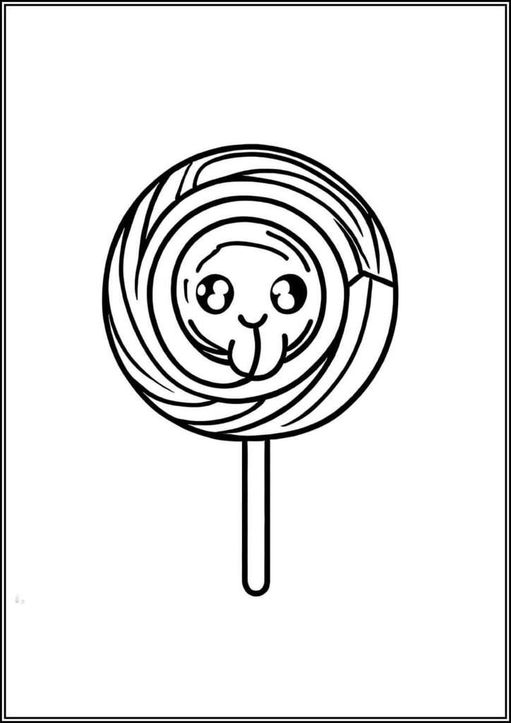 A Cute Lollipop Coloring - TotalColoring.Com