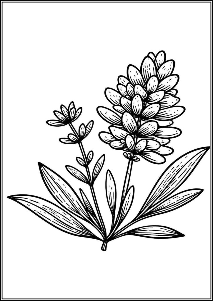 Drawing Of Lavender Coloring - TotalColoring.Com