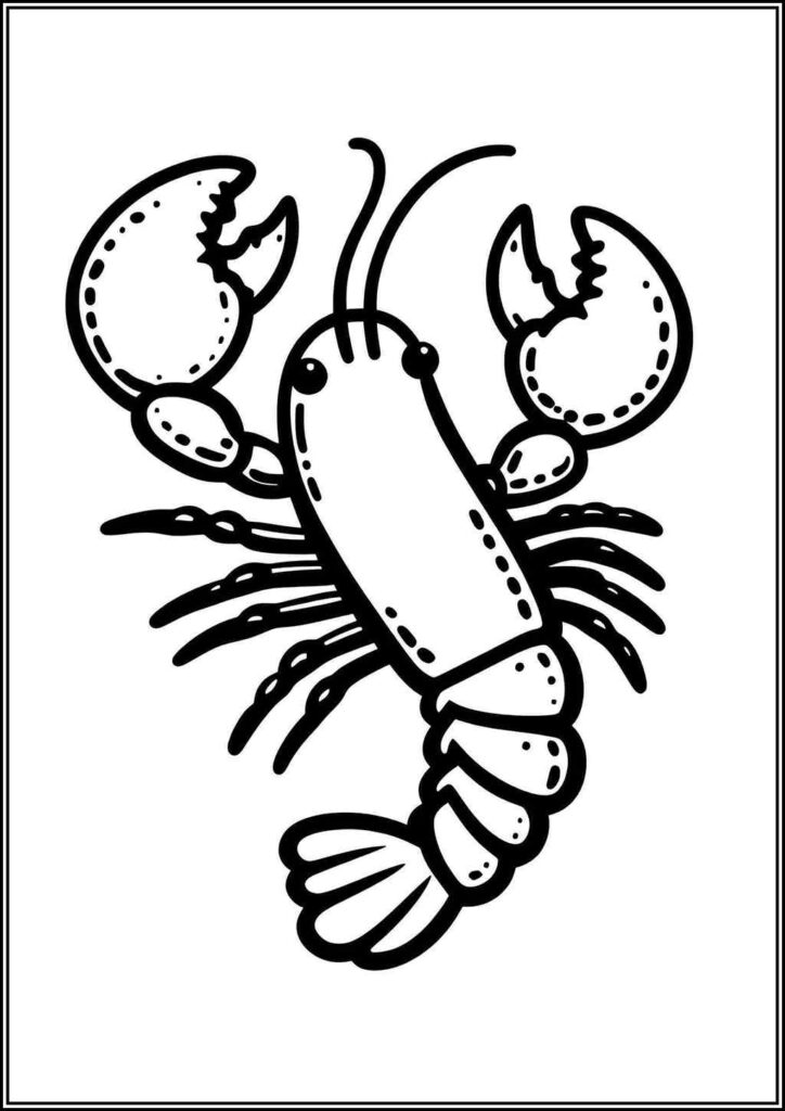 Drawing Of Lobster Coloring - TotalColoring.Com