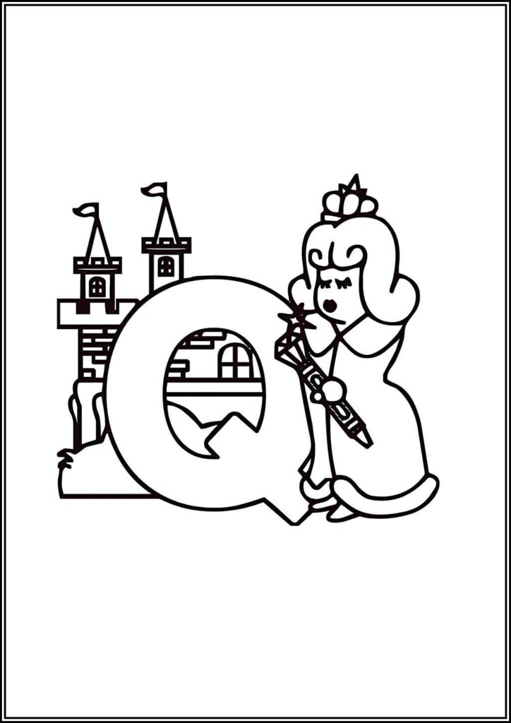 Free Letter Q Coloring - TotalColoring.Com