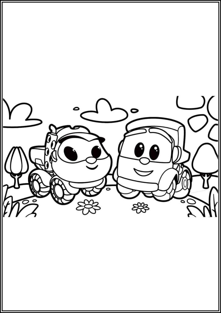 Lea And Leo The Truck Coloring - TotalColoring.Com