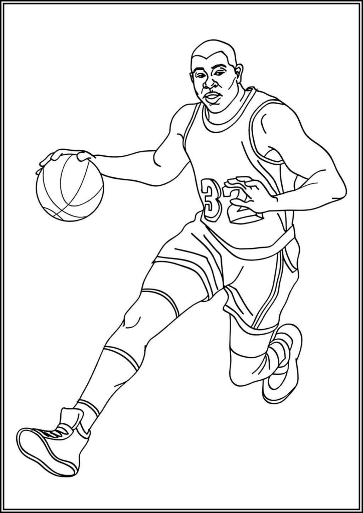 Lebron James Basketball Player Coloring - TotalColoring.Com