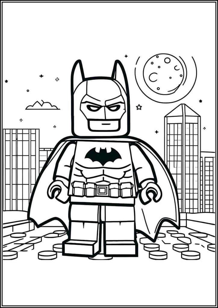 Lego Batman In Night Coloring - TotalColoring.Com