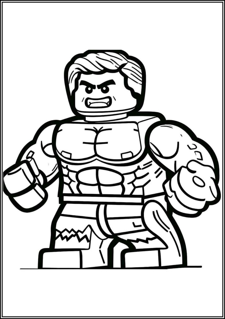 Lego Hulk Printable Coloring - TotalColoring.Com