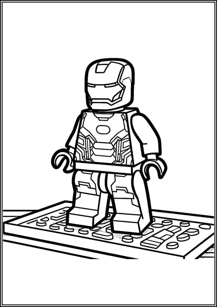 Lego Iron Man Free Printable Coloring - TotalColoring.Com