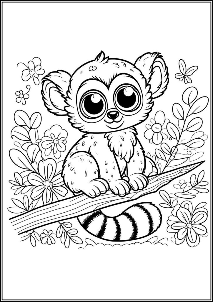 Lemur To Print Coloring - TotalColoring.Com