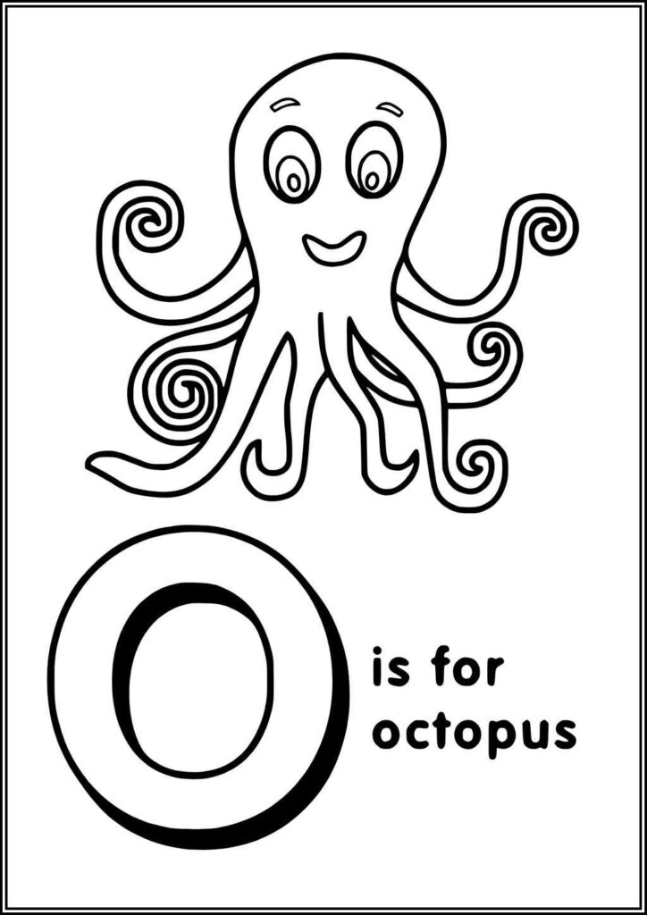 Letter O Is For Octopus Coloring - TotalColoring.Com