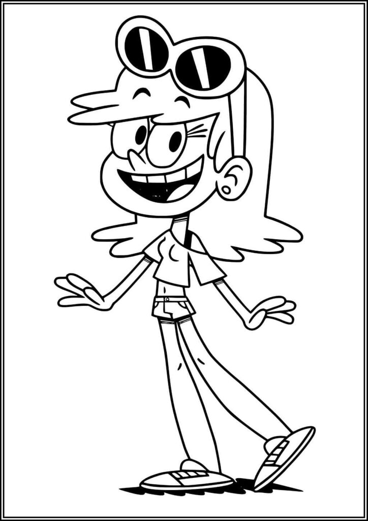 Lovely Leni Loud Coloring - TotalColoring.Com