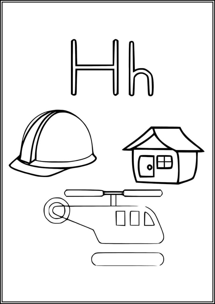 Printable Letter H Coloring - TotalColoring.Com