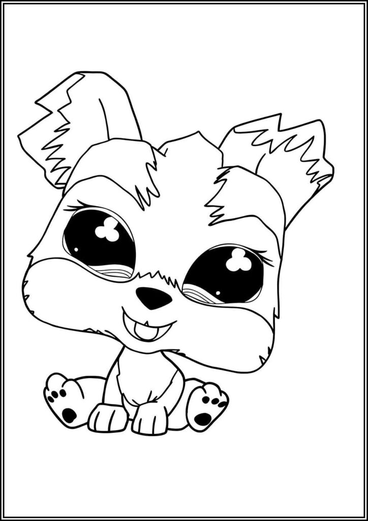 Puppy Littlest Pet Shop Coloring - TotalColoring.Com