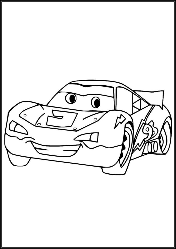 Simple Lightning Mcqueen Coloring - TotalColoring.Com