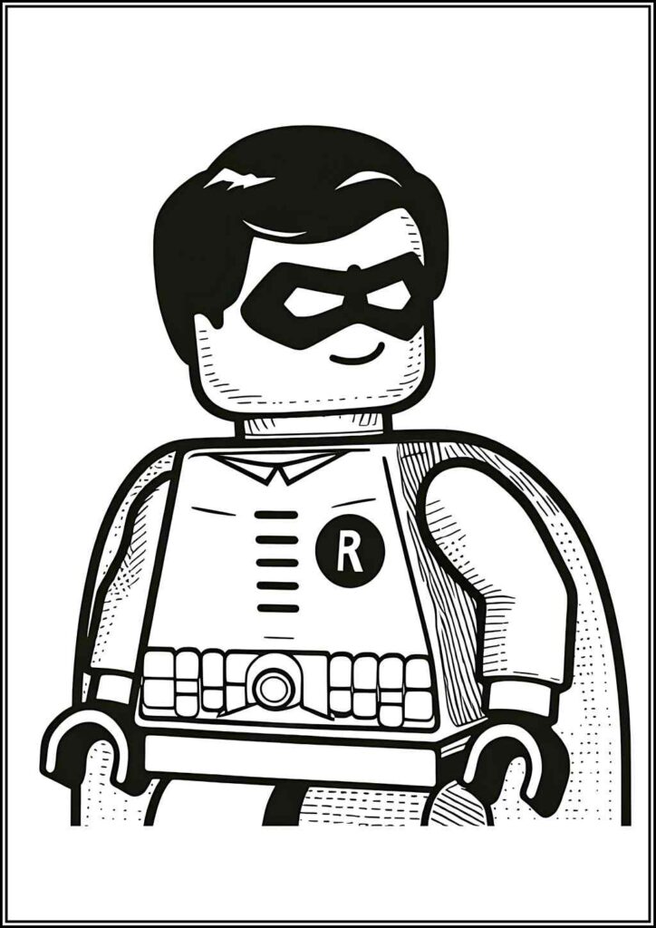 Smiling Lego Robin Coloring - TotalColoring.Com