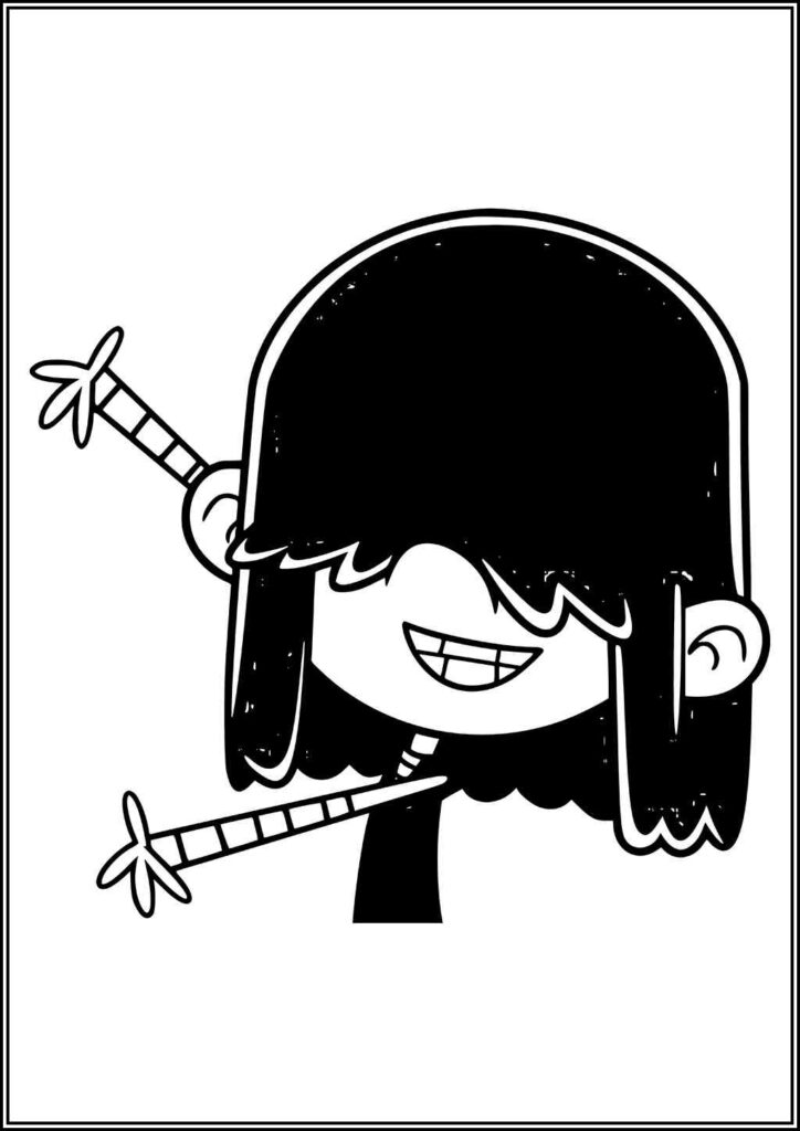 Smiling Lucy Loud Coloring - TotalColoring.Com