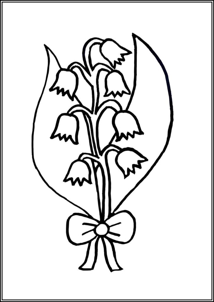 Very Simple Lily Of The Valley Coloring - TotalColoring.Com