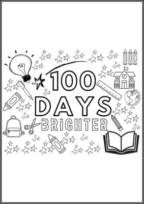 100 Days Of School - TotalColoring.Com