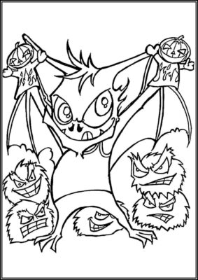 A Dangerous Bat Can Turn Into A Vampire - TotalColoring.Com