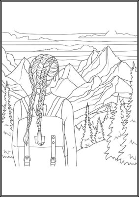 A Look Into The Distance At The Tops Of The Mountains - TotalColoring.Com