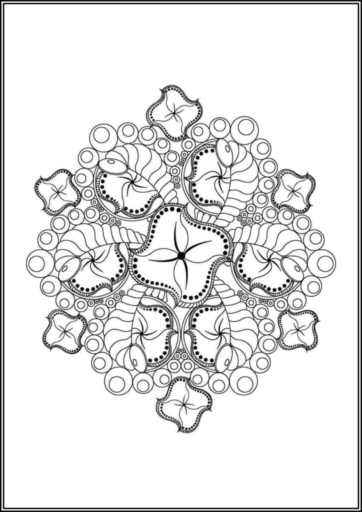 Abstract Flower Mandala - TotalColoring.Com