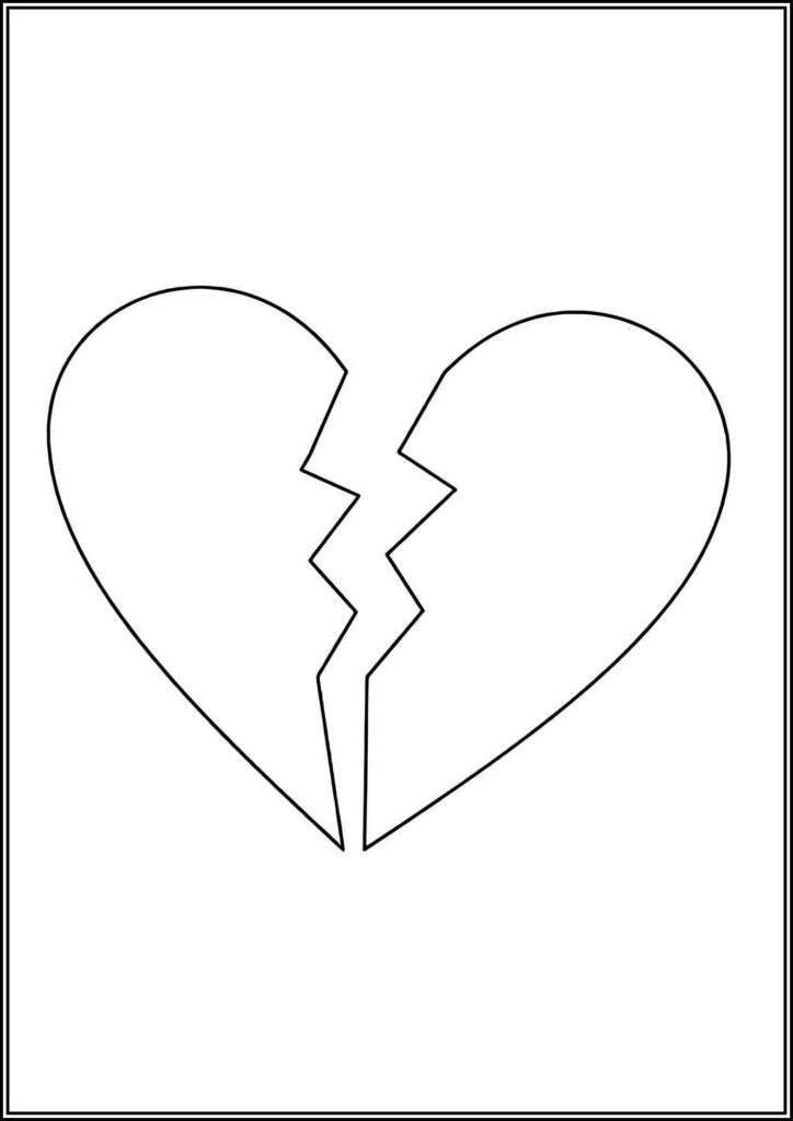 Amazing Broken Heart - TotalColoring.Com