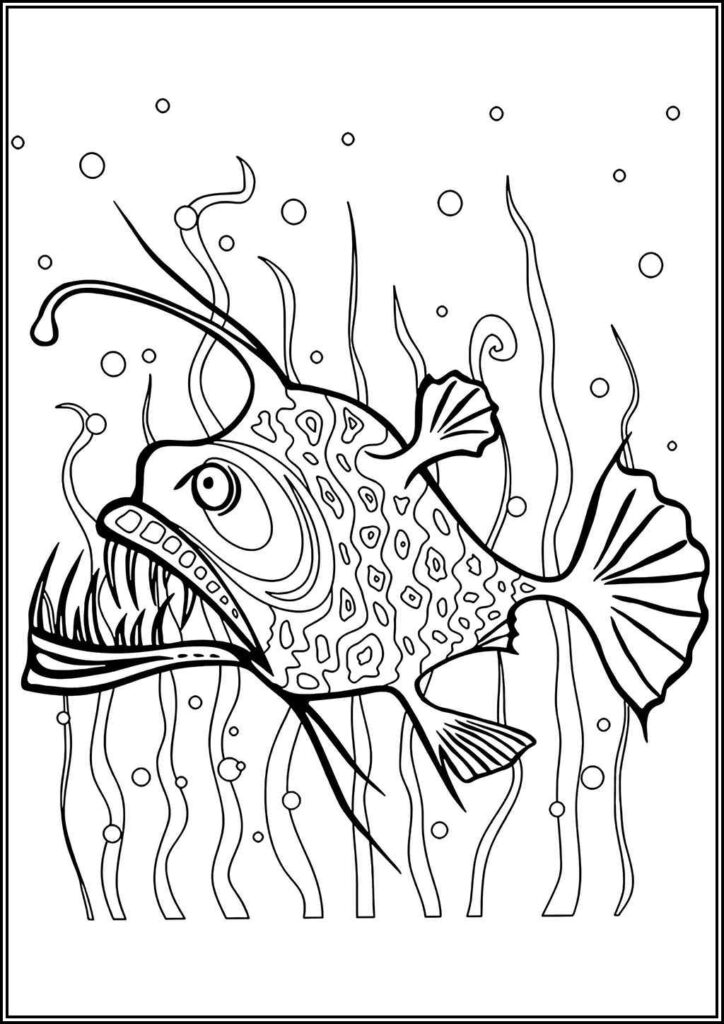 Anger Fish Coloring - TotalColoring.Com