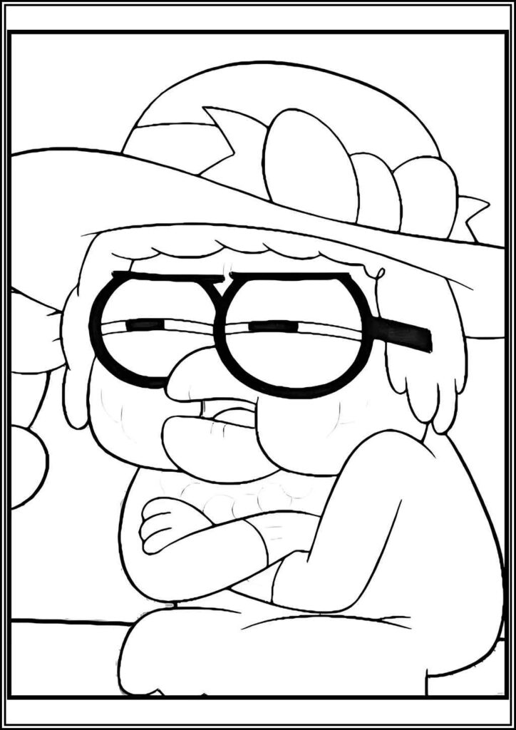 Angry Grandma With Glasses - TotalColoring.Com