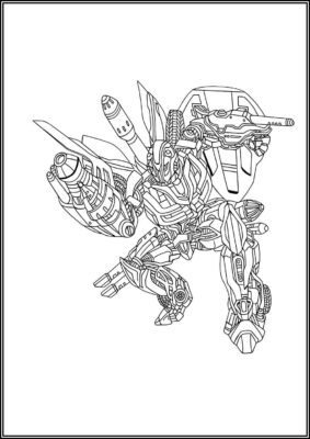 Armed Bumblebee - TotalColoring.Com