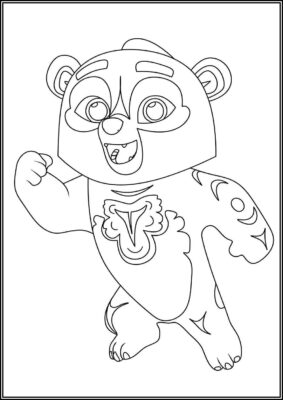 Awesome Bear Spirit Rangers - TotalColoring.Com