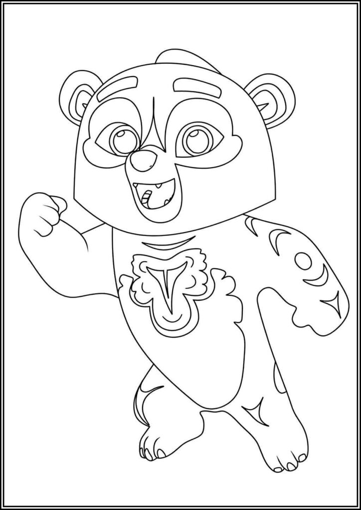 Awesome Bear Spirit Rangers - TotalColoring.Com