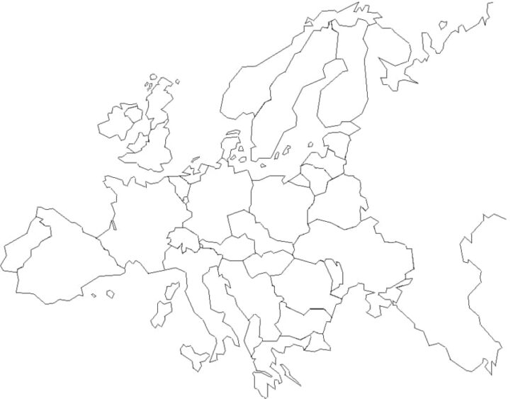 Blank Europe Map Outline Coloring - TotalColoring.Com