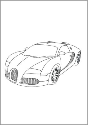 Bugatii Sports Car Coloring - TotalColoring.Com