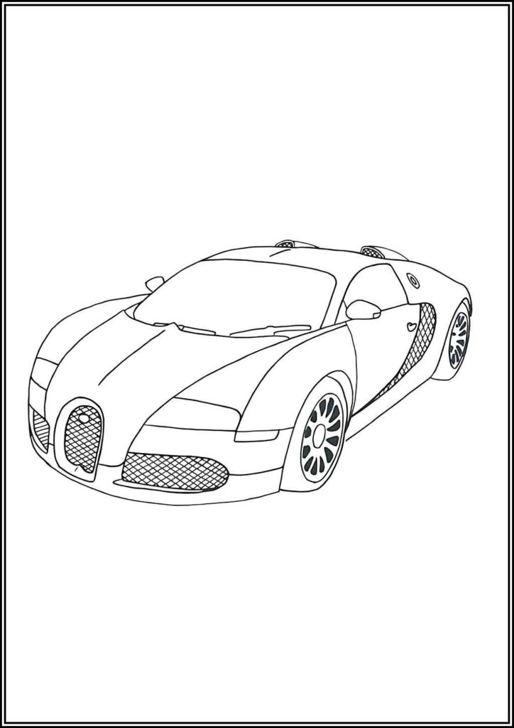 Bugatii Sports Car Coloring - TotalColoring.Com