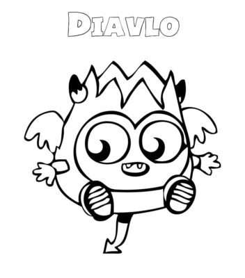 Cute Diavlo Monster Coloring - TotalColoring.Com