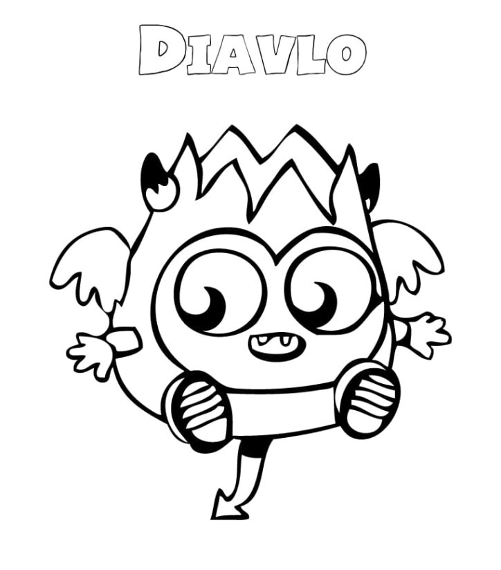 Cute Diavlo Monster Coloring - TotalColoring.Com