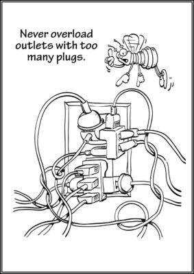 Drawing Of Electrical Safety - TotalColoring.Com