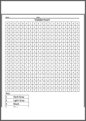 Voldermort Color By Number - TotalColoring.Com