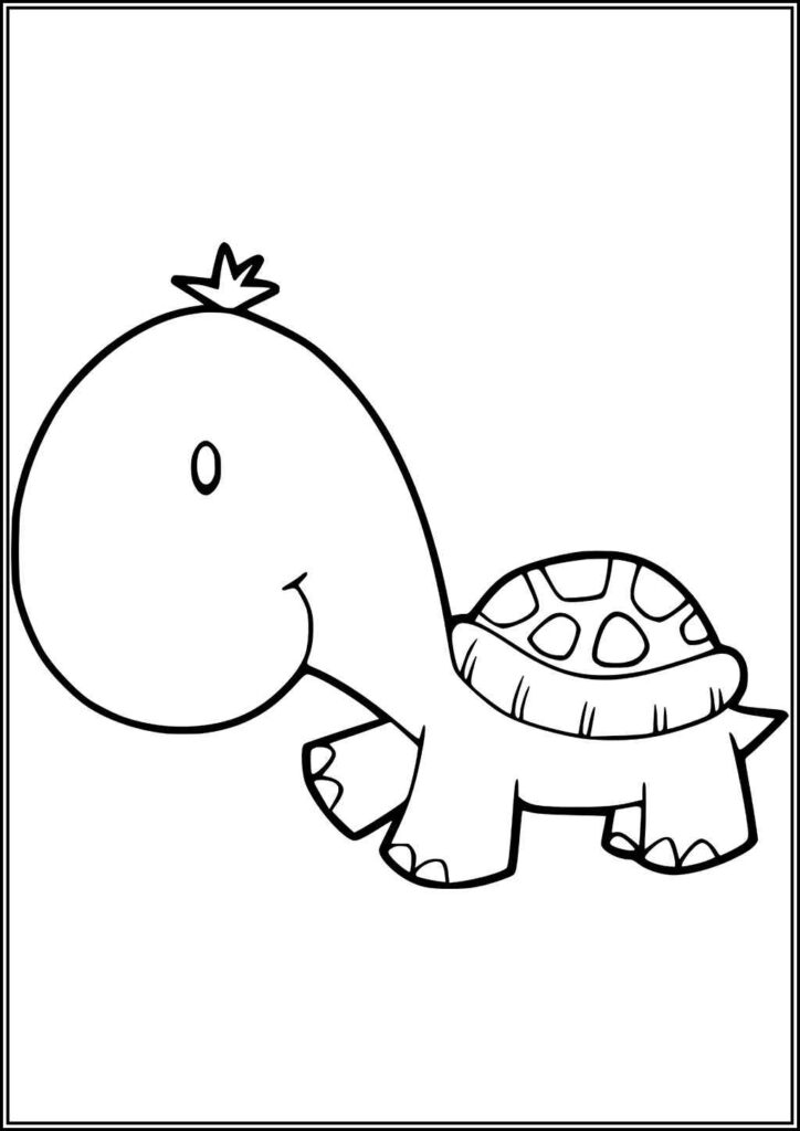 A Baby Tortoise Coloring - TotalColoring.Com