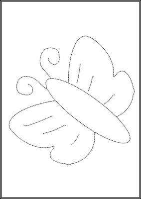 A Butterfly Tracing Worksheet Coloring - TotalColoring.Com