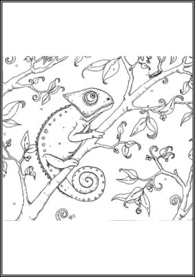 A Chameleon In The Tree Coloring - TotalColoring.Com