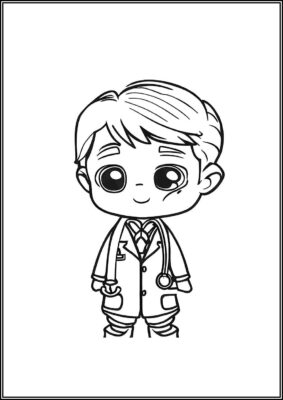 A Cute Doctor Coloring - TotalColoring.Com