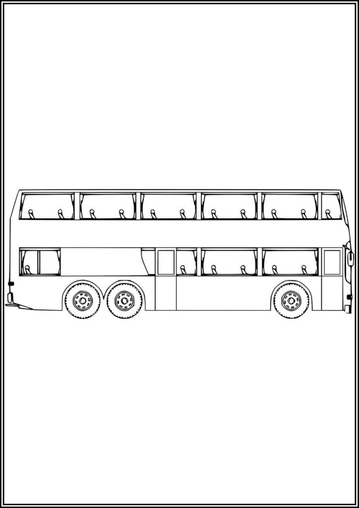 A Double Decker Bus Coloring - TotalColoring.Com