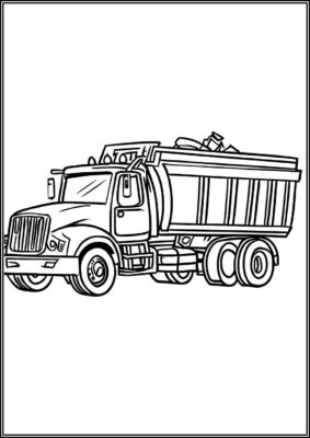 A Garbage Truck Coloring - TotalColoring.Com