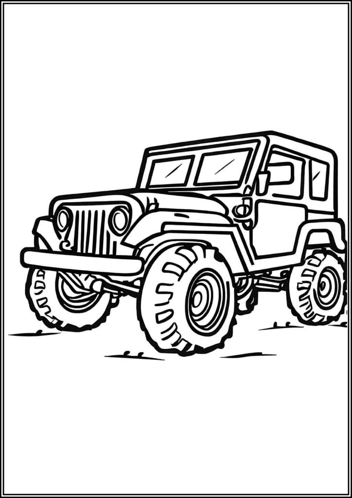 A Jeep Coloring - TotalColoring.Com