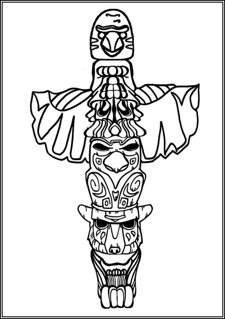 A Totem Pole Coloring - TotalColoring.Com