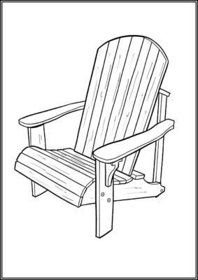 Adirondack Chair Coloring - TotalColoring.Com