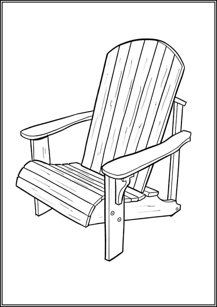 Adirondack Chair Coloring - TotalColoring.Com