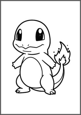 Adorable Charmander Coloring - TotalColoring.Com