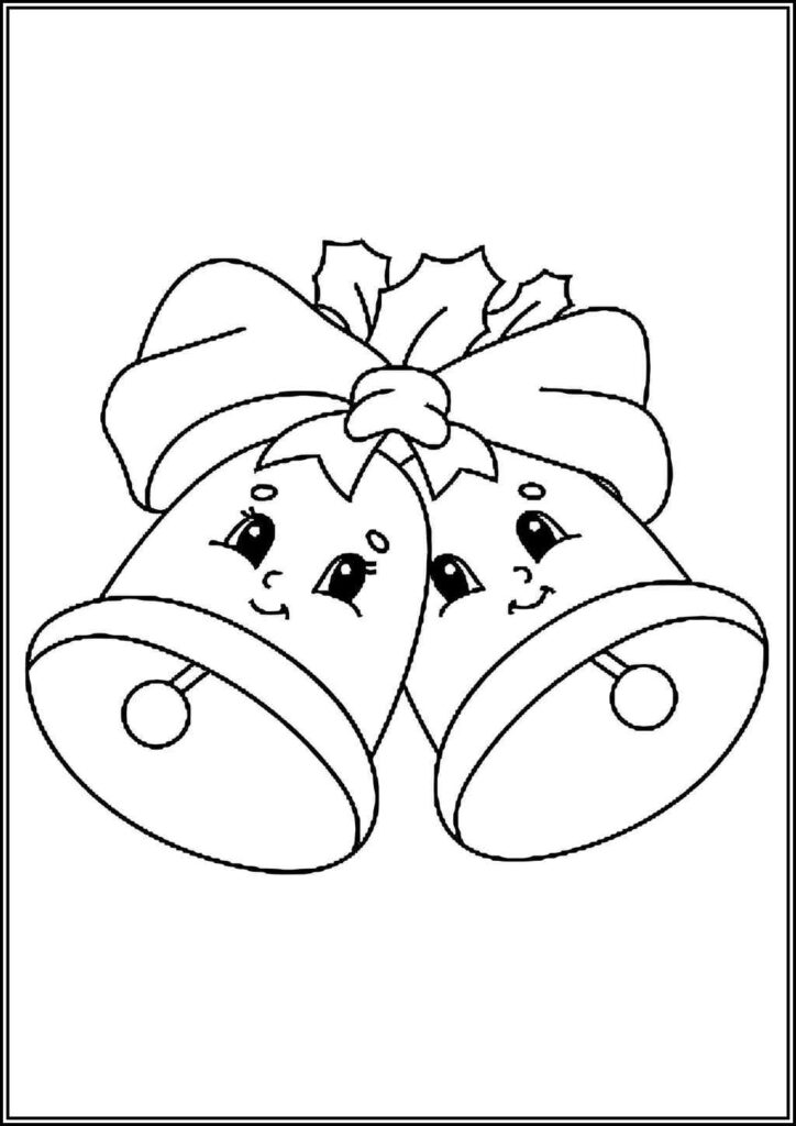 Adorable Christmas Bells Coloring - TotalColoring.Com