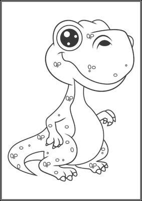 Adorable Dinosaur Coloring By Number - TotalColoring.Com